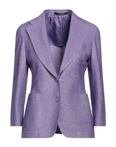 Tagliatore 02-05 Woman Blazer Purple Size 4 Viscose, Polyester, Polyamide, Elastane