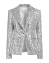 Tagliatore 02-05 Woman Blazer Silver Size 4 Polyester