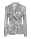 Tagliatore 02-05 Woman Blazer Silver Size 4 Polyester
