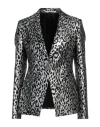 Tagliatore 02-05 Woman Blazer Silver Size 4 Polyester In Silver