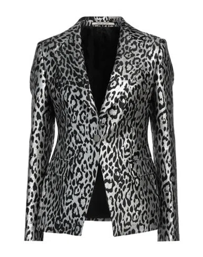 Tagliatore 02-05 Woman Blazer Silver Size 4 Polyester