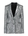 Tagliatore 02-05 Woman Blazer Silver Size 6 Polyester In Silver