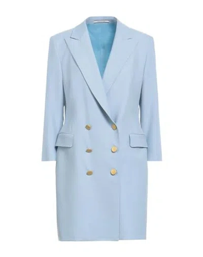 Tagliatore 02-05 Woman Blazer Sky Blue Size 10 Polyester, Virgin Wool, Elastane