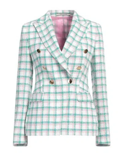 Tagliatore 02-05 Woman Blazer White Size 10 Polyester, Linen