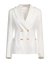 Tagliatore 02-05 Woman Blazer White Size 4 Linen In White