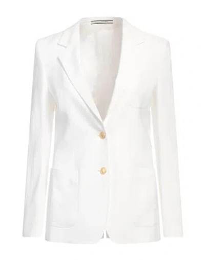 Tagliatore 02-05 Woman Blazer White Size 4 Viscose, Polyamide, Lyocell In White