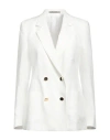 Tagliatore 02-05 Woman Blazer White Size 6 Linen