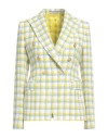 Tagliatore 02-05 Woman Blazer Yellow Size 8 Polyester, Linen