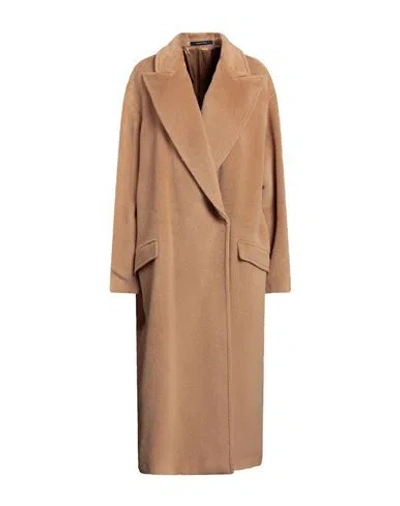 Tagliatore 02-05 Woman Coat Camel Size 10 Alpaca Wool In Beige