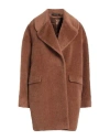 Tagliatore 02-05 Woman Coat Camel Size 6 Alpaca Wool, Virgin Wool In Beige