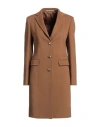 Tagliatore 02-05 Woman Coat Camel Size 6 Virgin Wool, Cashmere In Beige