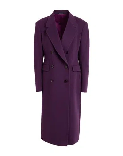 Tagliatore 02-05 Woman Coat Mauve Size 6 Virgin Wool, Cashmere In Purple