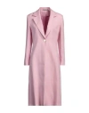 Tagliatore 02-05 Woman Coat Pink Size 4 Linen In Pink