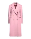 Tagliatore 02-05 Woman Coat Pink Size 10 Virgin Wool, Cashmere