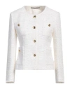 Tagliatore 02-05 Woman Blazer Ivory Size 10 Cotton, Linen, Viscose, Polyamide In White