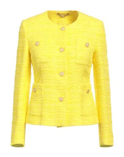 Tagliatore 02-05 Woman Jacket Yellow Size 4 Cotton, Polyamide, Viscose