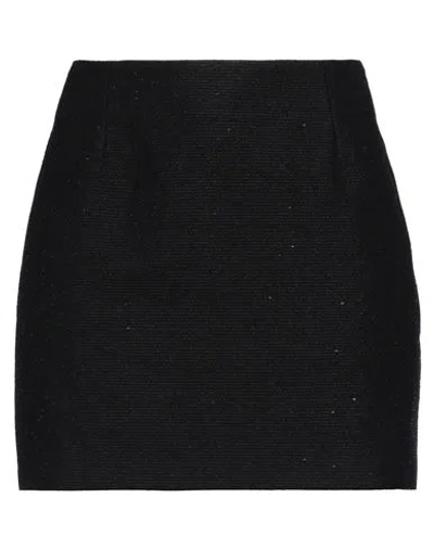 Tagliatore 02-05 Woman Mini Skirt Black Size 4 Cotton, Polyester, Polyamide, Elastane In Gray