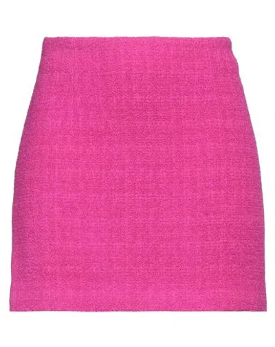 Tagliatore 02-05 Woman Mini Skirt Fuchsia Size 4 Virgin Wool, Polyamide In Pink