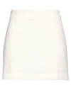 Tagliatore 02-05 Woman Mini Skirt Ivory Size 6 Virgin Wool, Polyamide In White