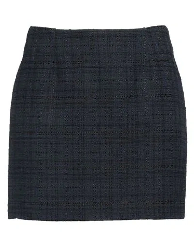 Tagliatore 02-05 Woman Mini Skirt Navy Size 4 Cotton, Polyamide, Viscose