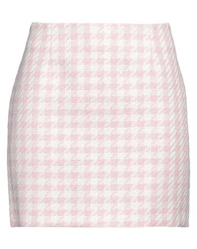 Tagliatore 02-05 Woman Mini Skirt Pink Size 8 Viscose, Polyester, Linen