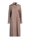 Tagliatore 02-05 Woman Overcoat & Trench Coat Light Brown Size 4 Polyester, Cotton In Beige