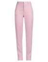 Tagliatore 02-05 Woman Pants Pink Size 4 Linen In Pink