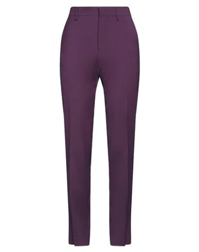 Tagliatore 02-05 Woman Pants Purple Size 10 Polyester, Virgin Wool, Elastane