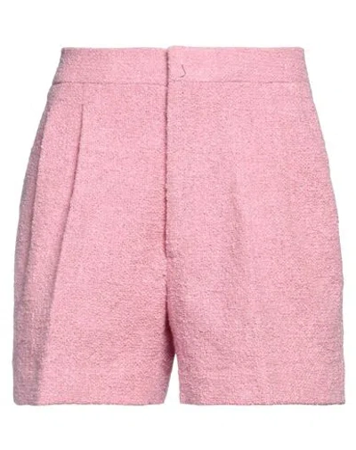 Tagliatore 02-05 Woman Shorts & Bermuda Shorts Pink Size 6 Polyester, Linen