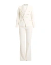 Tagliatore 02-05 Woman Suit Ivory Size 8 Cotton, Elastane In White