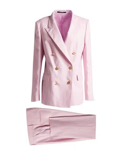 Tagliatore 02-05 Woman Suit Pink Size 10 Linen