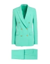Tagliatore 02-05 Woman Suit Turquoise Size 2 Polyester, Elastane In Blue
