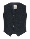 Tagliatore 02-05 Woman Tailored Vest Midnight Blue Size 4 Viscose, Polyester, Polyamide, Elastane In Blue
