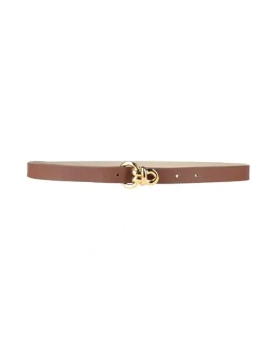 Tagliatore 02-05 Woman Belt Light Brown Size 30 Leather