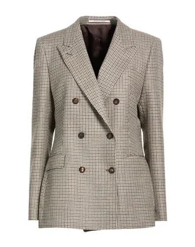 Tagliatore 02-05 Woman Blazer Beige Size 12 Virgin Wool In Gray