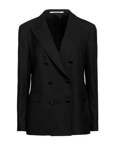 Tagliatore 02-05 Woman Blazer Black Size 12 Virgin Wool, Polyester, Elastane