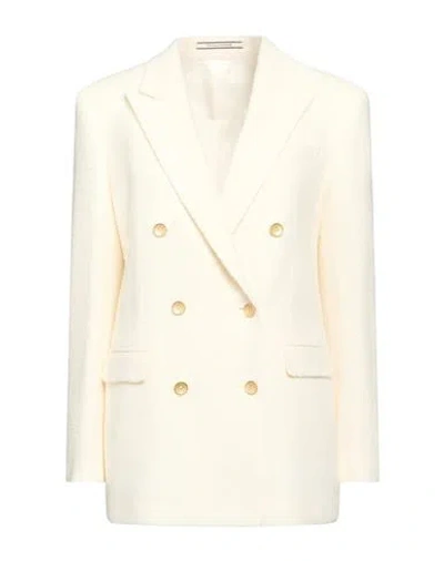Tagliatore 02-05 Woman Blazer Ivory Size 4 Wool, Polyamide In Neutral