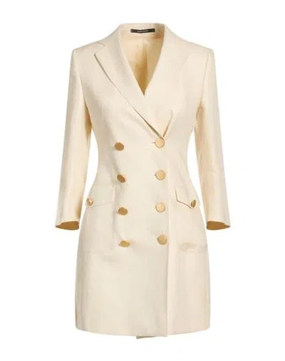 Tagliatore 02-05 Woman Blazer Ivory Size 6 Linen In White