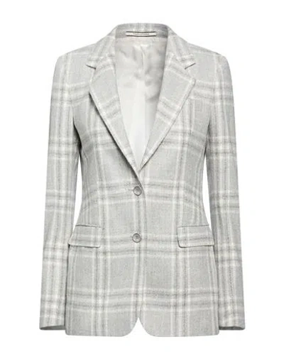 Tagliatore 02-05 Woman Blazer Light Grey Size 4 Virgin Wool, Silk In Gray