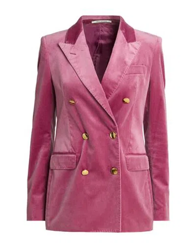 Tagliatore 02-05 Woman Blazer Magenta Size 4 Cotton, Elastane In Pink