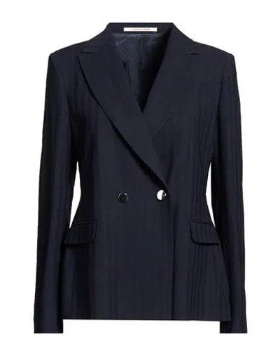 Tagliatore 02-05 Woman Blazer Midnight Blue Size 8 Virgin Wool