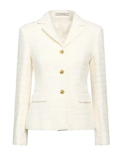 Tagliatore 02-05 Woman Blazer Off White Size 4 Cotton, Polyamide, Virgin Wool