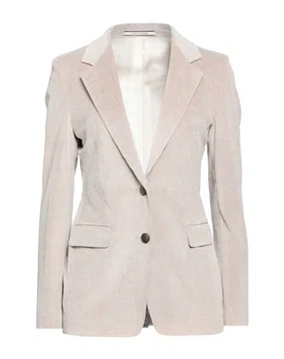 Tagliatore 02-05 Woman Blazer Taupe Size 4 Cotton, Cashmere, Elastane In Neutral