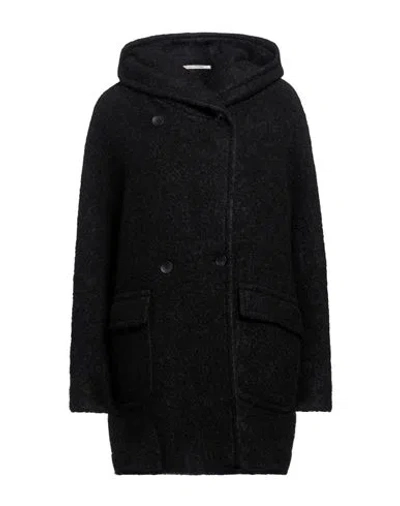 Tagliatore 02-05 Woman Coat Black Size 6 Alpaca Wool, Virgin Wool, Polyamide