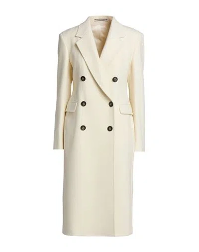 Tagliatore 02-05 Woman Coat Ivory Size 4 Virgin Wool, Polyamide In White