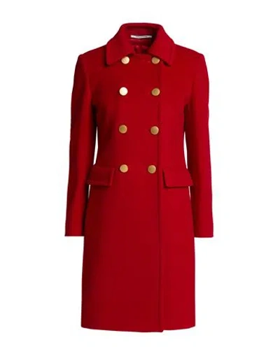 Tagliatore 02-05 Woman Coat Red Size 4 Virgin Wool, Mohair Wool