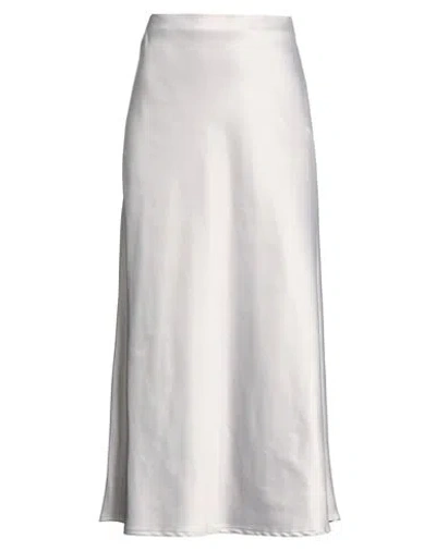 Tagliatore 02-05 Woman Midi Skirt Light Grey Size 4 Polyester, Elastane In White