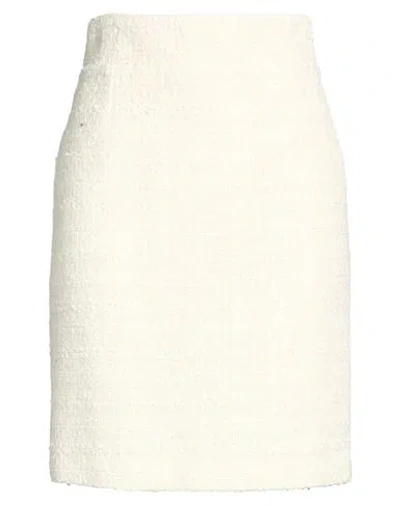 Tagliatore 02-05 Woman Mini Skirt Cream Size 4 Cotton, Polyamide, Virgin Wool In Neutral