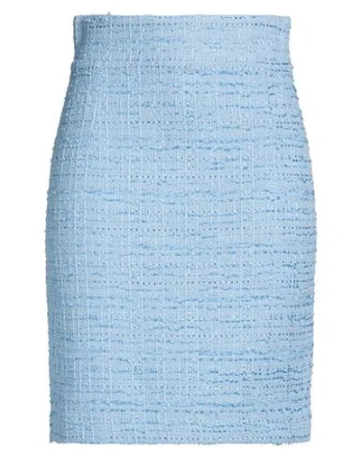 Tagliatore 02-05 Woman Mini Skirt Sky Blue Size 6 Cotton, Polyamide, Elastane