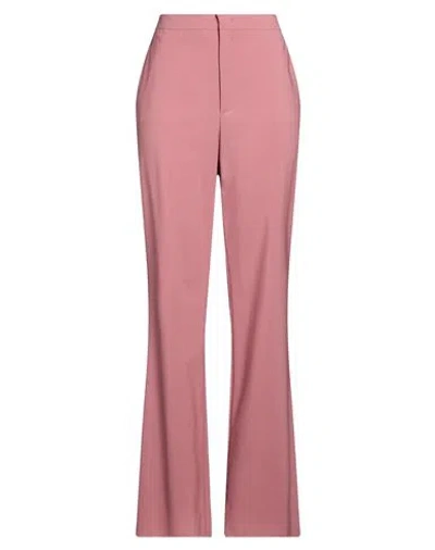 Tagliatore 02-05 Woman Pants Antique Rose Size 8 Virgin Wool, Elastane In Pink